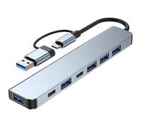 Concentrateur de port USB C, USB A et C - 5 /s haute vitesse USB C multiport répartiteur USB C pour ordinateur portable appareils USB C