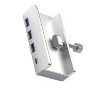 Concentrateur de serrage en alliage d'aluminium de type C, adaptateur répartiteur USB 5 Gbit/s, vitesse de transmission rapide pour claviers, hub d'alimentation USB C