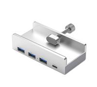 Concentrateur en alliage d'aluminium de type C USB Splitter Adaptateur 5 Gbit/s Vitesse de transmission rapide pour claviers PC de bureau Hub USB