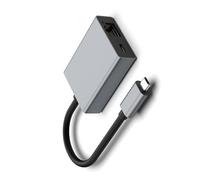 Concentrateur Ethenet de type C double fonction avec PD100 W à charge rapide en alliage d'aluminium de petite taille pour ordinateur portable, tablettes, hub USB C pour tablettes et ordinateurs