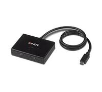 Lindy 43329 hub & concentrateur USB 3.2 Gen 1 (3.1 Gen 1) Type-C 5000 Mbit/s Noir