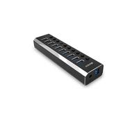 Lindy Hub USB 43370 - 10 ports USB 3.0 (USB-A) avec interrupteurs marche/arrêt - Noir