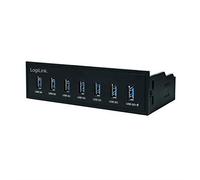 Concentrateur (hub) - LOGILINK - UA0342-5,25"" - 7 ports - USB - 5 Gbit/s