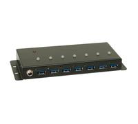 Concentrateur (hub) USB 3.0 industrie - LINDY - 7 ports - Boitier blindé