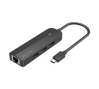 Concentrateur TGOBB de Vention, USB-C vers 3x USB 2.0, RJ45, Micro-B, 0,15 m, noir