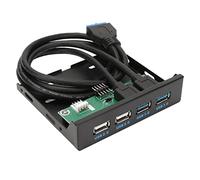 Concentrateur USB 3.0 à Panneau Avant 4 Ports, Concentrateur USB Interne 3,5 Pouces avec USB3.0 USB2.0, Adaptateur de Support combiné Interne pour PC, pour Boîtier D'ordinateur de Bureau Baie de