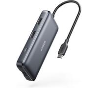 Concentrateur USB C ,Adaptateur USB C PowerExpand 8-en-1,avec Double HDMI 4K,Power Delivery de 100 W,Ethernet 1 GB/s,2 USB 3.0,Lecteur de Cartes SD,pour MacBook Pro et Plus
