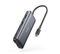 Anker PowerExpand Hub USB C 8 en 1, avec Double HDMI 4K, Alimentation 100 W, Ethernet 1 Gbit/s, 2 Ports de données USB 3.0, Lecteur de Cartes SD et microSD, pour MacBook Pro, XPS, Pixelbook et Plus