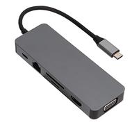 Concentrateur USB C Multiport, Transmission Rapide du Concentrateur USB C VGA en Alliage d'aluminium à Charge Rapide 4K PD pour Projecteur