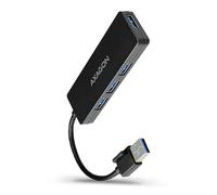 Concentrateur USB-C Slim Superspeed Compatible avec AXAGON HUE-G1A, 4 Ports USB 3.0-15 cm, Noir