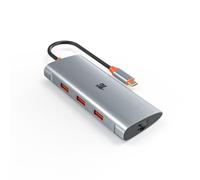 Concentrateur USB C Tiergrade, Adaptateur USB C vers 3 USB 3.1 et Ethernet 1 Gbit/s, concentrateur USB 3.1 avec SuperSpeed 10 Gbit/s pour MacBook Pro/Air et Autres appareils de Type C