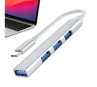 Concentrateur USB, Concentrateur USB 3.0, Répartiteur de Type C, Adaptateur USB 4 Ports, extenseur multiport pour Ordinateur de Bureau, Ordinateur Portable, clé USB, imprimante, PC, claviers