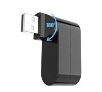 Concentrateur USB fin, 5 V, répartiteur USB portable 500 mA rotatif à 180 degrés, connecteur USB à 3 ports pour ordinateur portable, PC, ordinateur portable