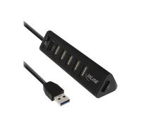 Concentrateur USB - INLINE - Intelligent - 1 x USB 3.0 - 6 x USB 2.0 - Pour Ordinateur de bureau