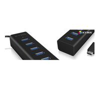 ICY BOX IB-HUB1700-C3 USB 3.2 Gen 1 (3.1 Gen 1) Type-C 5000 Mbit/s Noir, Hub USB