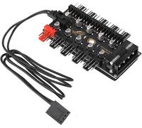 Concentrateurs De Ventilateur Pwm,Carte De Commande De Ventilateur De Carte Mère 10 Canaux Avec Boîtier D'Ordinateur Et Carte De Ligne De Jeu De Concentrateurs De Ventilateur De Refroidissement Pwm À