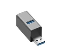 Concentrateurs d'extension USB 3.0 portables en métal - 3 ports - Connexion simultanée - Pas de pilote nécessaire - Transfert 5 Gbit/s - Hubs USB haute vitesse