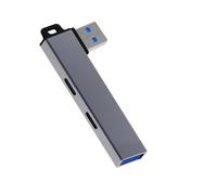 Concentrateurs USB 3.0 compacts vers 2 types C et concentrateurs pour une extension facile du port compatible avec les appareils Android Windows de type C