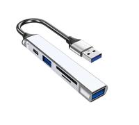 Concentrateurs USB avec données de type C USB 3.0 2.0 et lecteur de cartes lecteur de cartes pour bureau, école et centre commercial