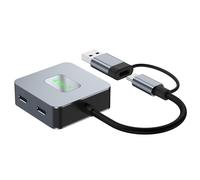 Concentrateurs USB C avec 2 ports USB 3.0 + 2 ports de type C offrant un transfert de données rapide jusqu'à 10 Gbit/s pour divers appareils