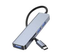 Concentrateurs USB de type C vers HDTV avec port USB 3.0 et USB 2.0 avec lecteur de carte mémoire pour ordinateur portable, PC, tablettes, adaptateur USB C vers HDTV