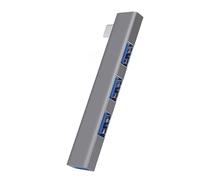 Concentrateurs USB Plug and Play à 4 ports - Construction en alliage d'aluminium - Design à angle droit pour un transfert de données efficace et une connectivité des appareils - Hubs USB en alliage