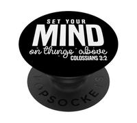 Concentrez-Vous sur Les Choses d'en Haut - Colossiens 3:2 PopSockets PopGrip Adhésif