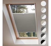 Concept Blinds Store Plissé pour Fenêtre de Toit - Occultation partielle (Blackout) - sur Mesure, 7 Couleurs, Réglable Haut/Bas, Pose Facile avec Perçage - Plissé Personnalisé pour Fenêtre de Toit
