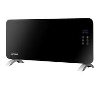 Concept convecteur électrique en verre convecteur de verre avec thermostat sur pied et écran led 1000 2000 w 20 m2, noir 2000w Noir G