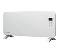 Concept convecteur électrique en verre convecteur de verre avec thermostat sur pied et écran led 1000 2000 w 20 m2, blanc 2000w