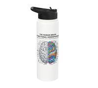 Concept d'analyse cérébrale neurosciences vs esprit créatif Stainless Steel Insulated Water Bottle