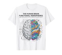 Concept d'analyse cérébrale neurosciences vs Esprit créatif T-Shirt Graphique avec Valeur