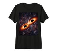 Concept de Disque d'accrétion de Collision Spatiale à Deux Trous Noirs T-Shirt Haut de Gamme