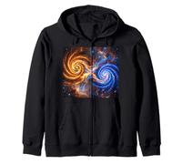 Concept de Mouvement de Tourbillon Cosmique à Vortex à Double Espace Sweat à Capuche