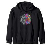 Concept de pensée cérébrale logique créativité Gauche et Droite Sweat à Capuche
