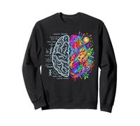 Concept de pensée cérébrale logique créativité Gauche et Droite Sweatshirt