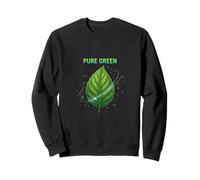 Concept d'énergie Minimaliste de Feuilles Naturelles Vertes Pures Sweatshirt