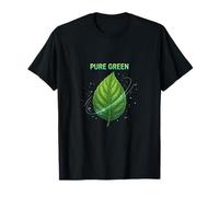 Concept d'énergie Minimaliste de Feuilles Naturelles Vertes Pures T-Shirt