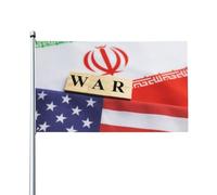 Concept Des Relations Bilatérales Entre Les États-Unis Et L'Iran Drapeau De Jardin Avec Œillets Drapeaux Couleurs Vives Drapeau Pour Extérieur Maison Pelouse Mur 90X150Cm