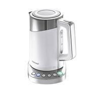 CONCEPT électroménager RK3170 Bouilloire inox Cool Touch, 1,7 litre, blanche, regulation de la temperature, fonction maintien au chaud, 2200 W, Filtre anticalcaire, design élégant, 2200 W