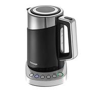 CONCEPT électroménager RK3171 Bouilloire inox Cool Touch, 1,7 litre, noir, regulation de la temperature, fonction maintien au chaud, 2200 W, Filtre anticalcaire, design élégant, 2200 W