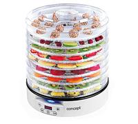CONCEPT électroménager SO2020 Deshydrateur « RAW FOOD », 500 W, ecran LCD, 2x plateaux RAW, thermostat reglable 35-70°C, minuteur digital, 9 plateaux