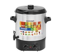 Concept Hausgeräte zh0030 Stérilisateur, acier inoxydable avec minuterie, peut être utilisé comme les boissons froides distributeur/distributeur de vin chaud, 27 L, 2000 W, 39 x 63 cm