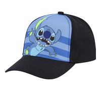 Concept One Disney Stitch Baseball Cap, Boy's Cotton Snapback Hat with Curved Brim Casquette, Noir/Bleu, Taille Unique Garçon