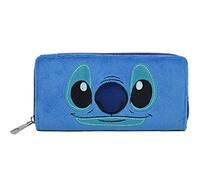 Concept One Disney Stitch Portefeuille zippé en Peluche Bleu