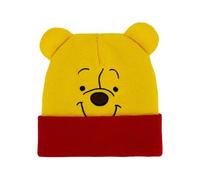 Concept One Disney Winnie l'ourson Bonnet d'hiver Unisexe en Tricot avec Manchette et Oreilles 3D, Jaune, Taille Unique, Jaune, Taille Unique
