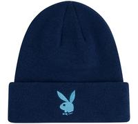 Concept One Playboy Bonnet d'hiver en Tricot avec Logo, Bleu Marine, Taille Unique