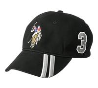 Concept One Polo Assn américain. Casquette de Baseball réglable pour Homme avec Bandes diagonales, Noir, Taille Unique Mixte