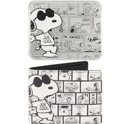 Portefeuille Snoopy Joe Concept One - Portefeuille Fin à Deux Volets avec étui décoratif en étain pour Homme et Femme - Multicolore, Multicolore, Taille Unique, Motif cacahuètes, Portefeuille Snoopy