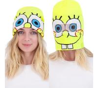 Concept One Spongebob Squarepants Hat, Peruvian Knit Acrylic Beanie Cap with Tassels Bonnet, Jaune, Taille Unique Mixte
